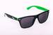 Černo-zelené brýle Kašmir Wayfarer - skla středně tmavé
