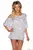Dámsky top Italia Stripes - White-Grey