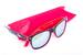 Černo-červené brýle Kašmir Wayfarer - skla zrcadlové