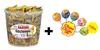 BALÍK č.2: 1 kg Haribo medvedíci (100 ks malých vreciek) + 100 ks Mini lízanky Perfetti Van Melle Chupa Chups