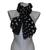 Podzimní šátek s puntíky- černý- F.1