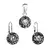 Souprava se Swarovski Elements 39140.5 Black Patina