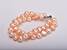 Náramek dvouřadý - Baroque pearls (růžové perly)
