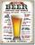 Plechová cedule How To Order A Beer Around The World