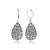 Ocelové náušnice Levien Rocks Pear 24 ve stříbrné barvě Crystal Cal