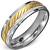 Ocelový prsten s gravírovaným zlatým středem 1