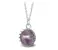 Ocelový náhrdelník Gemstone Crown - Ametyst