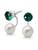 Náušnice Pearl Crystals - Emerald