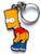 Kovová klíčenka Bartův zadek