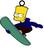 Bart na snowboardu
