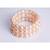 Náramek trojřadý spojovaný - bread pearls (bílé perly)