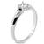 SL14 Ocelový prsten s čirým 5mm zirkonem