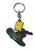Kovová klíčenka Bart na snowboardu