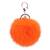 Kožešinový přívěsek na kabelku či klíče - oranžový