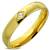 SL21 ocelový zlatý prsten osazený zirkonem