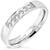 SL23 ocelový stříbrný prsten s pásem zirkonů uprostřed