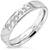 SL24 ocelový stříbrný rytý prsten s pásem zirkonů uprostřed