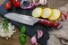 Damaškový nůž Katfinger Santoku 7" - červený