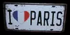 Plechová cedule I love Paris