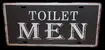 Plechová cedule Toilet MEN