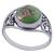 Stříbrný prsten s přírodním zeleným tyrkysem