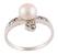 Stříbrný prsten s přírodní perlou a markazity