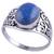 Stříbrný prsten s přírodním laips lazuli