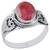 Stříbrný prsten s přírodním rubínem