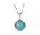 Ocelový náhrdelník Gemstone - azurový Jadeit