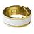 Zlatý CORRi prsten s bílým měnitelným kroužkem