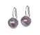 Ocelové náušnice Gemstone - Ametyst