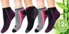 12 párů dámských ponožek (mix barev 2) 35-38