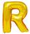 Nafukovací písmeno - R - Zlatá
