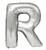 Nafukovací písmeno - R - Stříbrná