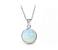 Ocelový náhrdelník Gemstone - Opalit