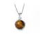 Ocelový náhrdelník Gemstone - Tygří oko