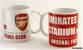Keramické hrnky FC Arsenal: Set 2 kusy