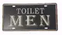 Plechová cedulka s motivem Toilet Men