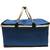 Skládací termo piknikový košík jednobarevný - modrý