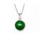Ocelový náhrdelník Gemstone - tmavě zelený Jadeit