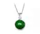 Ocelový náhrdelník Gemstone - tmavě zelený Jadeit