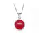 Ocelový náhrdelník Gemstone - červený Jadeit