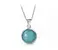 Ocelový náhrdelník Gemstone - azurový Jadeit