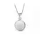 Ocelový náhrdelník Gemstone - bílý Jadeit