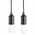 2x LED žárovka – černá