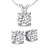 Sada náušnic a přívěsku s krystaly Swarovski Elements - Martini