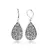 Ocelové náušnice Levien Rocks Pear 24 ve stříbrné barvě Crystal Cal