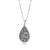 Ocelový náhrdelník Levien Rocks Pear 24 ve stříbrné barvě Crystal Cal