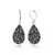 Ocelové náušnice Levien Rocks Pear24 v šedo-černé barvě Grey Metalliseé