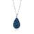 Ocelový náhrdelník Levien Rocks Pear 24 v modré barvě Bermuda Blue